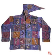 Patch-work khaddar gents jacket