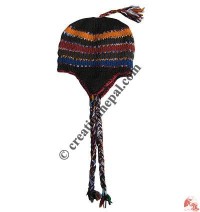 Colorful striped ear hat