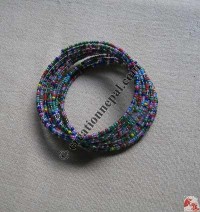 Glass beads wire bangle 3