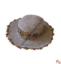 Hemp-cotton wire round hat