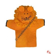 Orange Lion design hand puppet