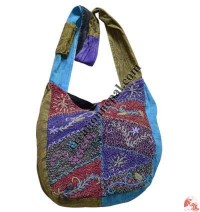 Hand embroidered cotton pach-work bag5