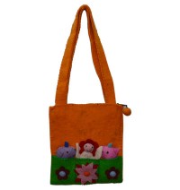 Animal and flowers design felt bag