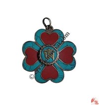 Om hearts pendent