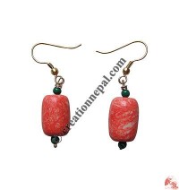 Coral ear ring