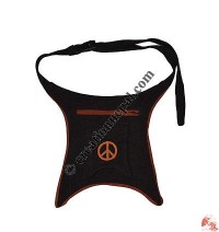 Peace sign cotton belt bag