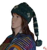 Woolen crochet tail cap
