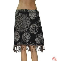 Acrylic-cotton frills skirt