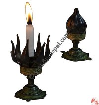 Brass Lotus candle holder