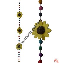 Felt beads-sun flowers hanging