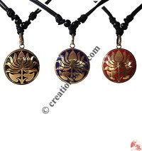 Assorted color lotus pendant