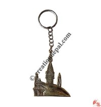 Stupa design brass key-ring