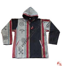 Shyama wide stripes hooded jacket