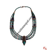 Colorful beads Tibetan necklace
