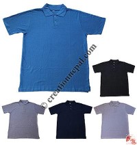 Plain color collared Polo t-shirt