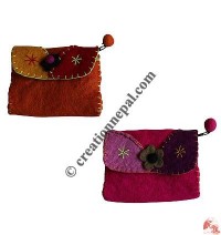 Decorated flap Coin Purse