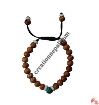 Wooden beads decorated bracelet