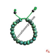Decorated Green beads bangle
