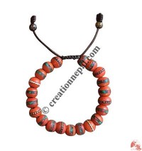 Decorated Orange beads bangle