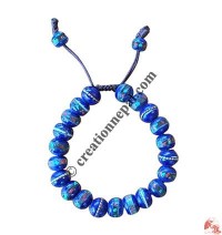 Decorated Blue beads bangle