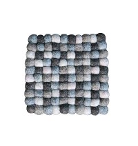 Square shape mixed color felt Plate mat