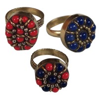 Beads decorated assorted finger ring