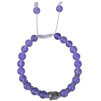 Light purple stone beads bracelet