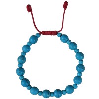 Turquoise 2-size beads bracelet