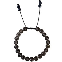 Smoky black stone beads bracelet