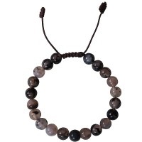 Smoky stone beads bracelet