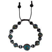 Decorated beads bracelet with Buddha Eye
