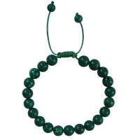 Malachite stone beads bracelet