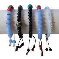 Assorted glass beads bracelet