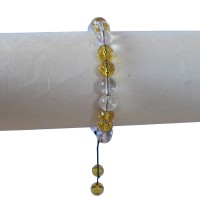 2-color plain glass beads bracelet