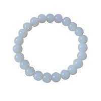 Glass moon beads wristband