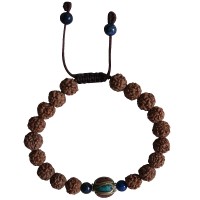 Rudraksha with decorated beads bracelet