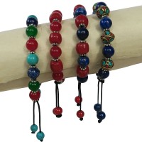 Multi stone beads assorted bracelet