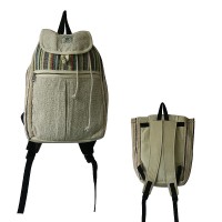 Hemp-cotton mixed medium rucksack bag