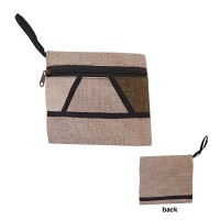 Hemp-cotton patch work purse