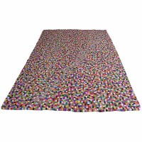 Felt ball rectangle rug (170 x 240 cm) 