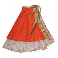 Wrapper style sari open skirt
