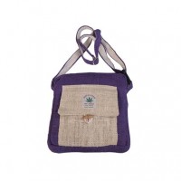 Hemp simple purple shoulder bag