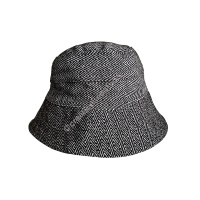 Hemp-cotton black bucket hat