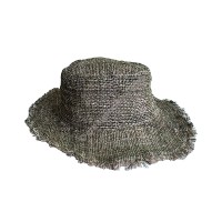 Borla hemp green frills hat