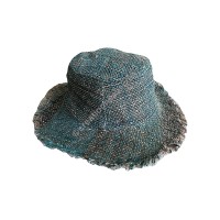 Borla hemp Ocean blue frills hat