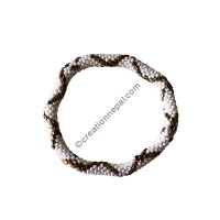 White-gold beads bracelet