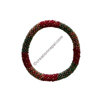 Mixed color blocks beads bracelet