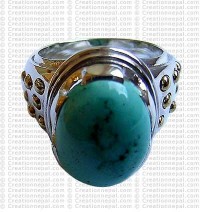 Turquoise stone finger ring 5