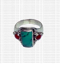 Turquoise stone finger ring 9