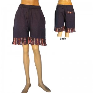 Colorful frills cotton shorts